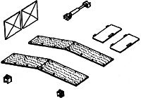 Details West 273 HO BNSF GE Dash 9 Brass Etch Engine Doors & Capacitor Starter