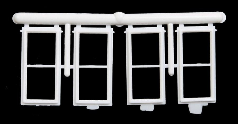Micro Engineering 80-068 HO 28" x 64" 2 Pane Windows (Pack of 8)