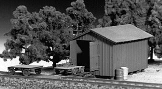 Tichy 7011 HO Handcar Shed W/Handcar & Trailer Kit