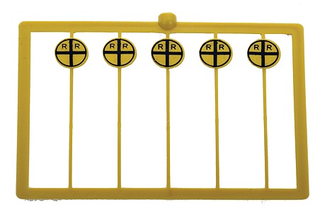 Tichy 8177 HO Railroad Crossing Warning Sign Early Style (Pack of 10)
