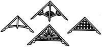 Grandt Line 8024 N 4 Different Styles Gable Trim Assortment (Pack of 8)