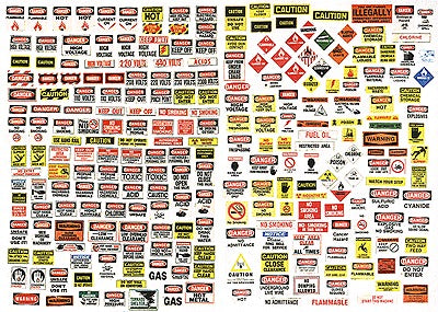 JL Innovative Design 196 HO Road Danger/Warning Signs (250)