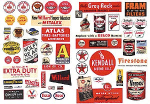 JL Innovative Design 284 HO Gas Station Posters & Signs Series II 1940-60