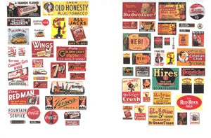 JL Innovative Design 633 N 1930s-50s Saloon & Tavern Signs/Posters (Set of 62)