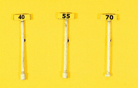JL Innovative Design 842 HO Rectangle Speed Signs High Set (Pack of 3)