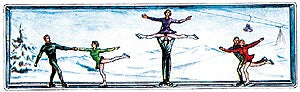 Merten 2227 HO Ice Skaters Couples Figures