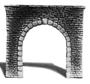 Pre-Size 203 N Single Random Stone Track Tunnel Portal