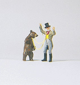Preiser 29041 HO Bear Trainer with Bear Figures (Set of 2)