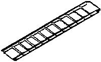 Scale Structures 650-2124 HO Scale Freight Roller Sections Straight (Pack of 2)