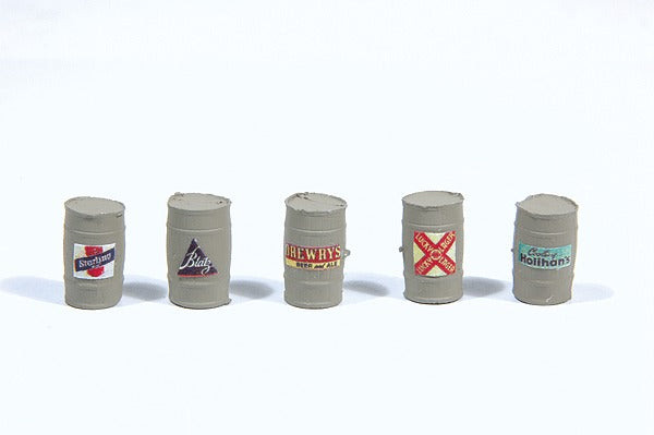 JL Innovative Design 719 HO Wood Barrels, Tan with Beer Labels (5)