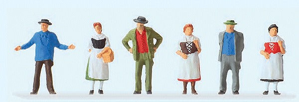 Preiser 14048 HO At the Village Market Figures (Set of 6)