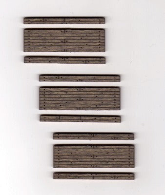 Blair Line 114 HO Scale Laser-Cut 1-Lane 1.75" Stained Wood Grade Crossing