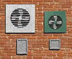 Blair Line 1707 N/Z/HO Wall Fans & Wall Vents Lasercut Peel Kit 7 Fans &15 Vents