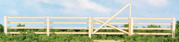 GCLaser 19087 HO 4-Slat Fence w/3 Gates Laser-Cut Matboard & Wood Kit