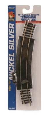 Life Like 3007 HO Nickel Silver Curved Terminal Rerailer 18
