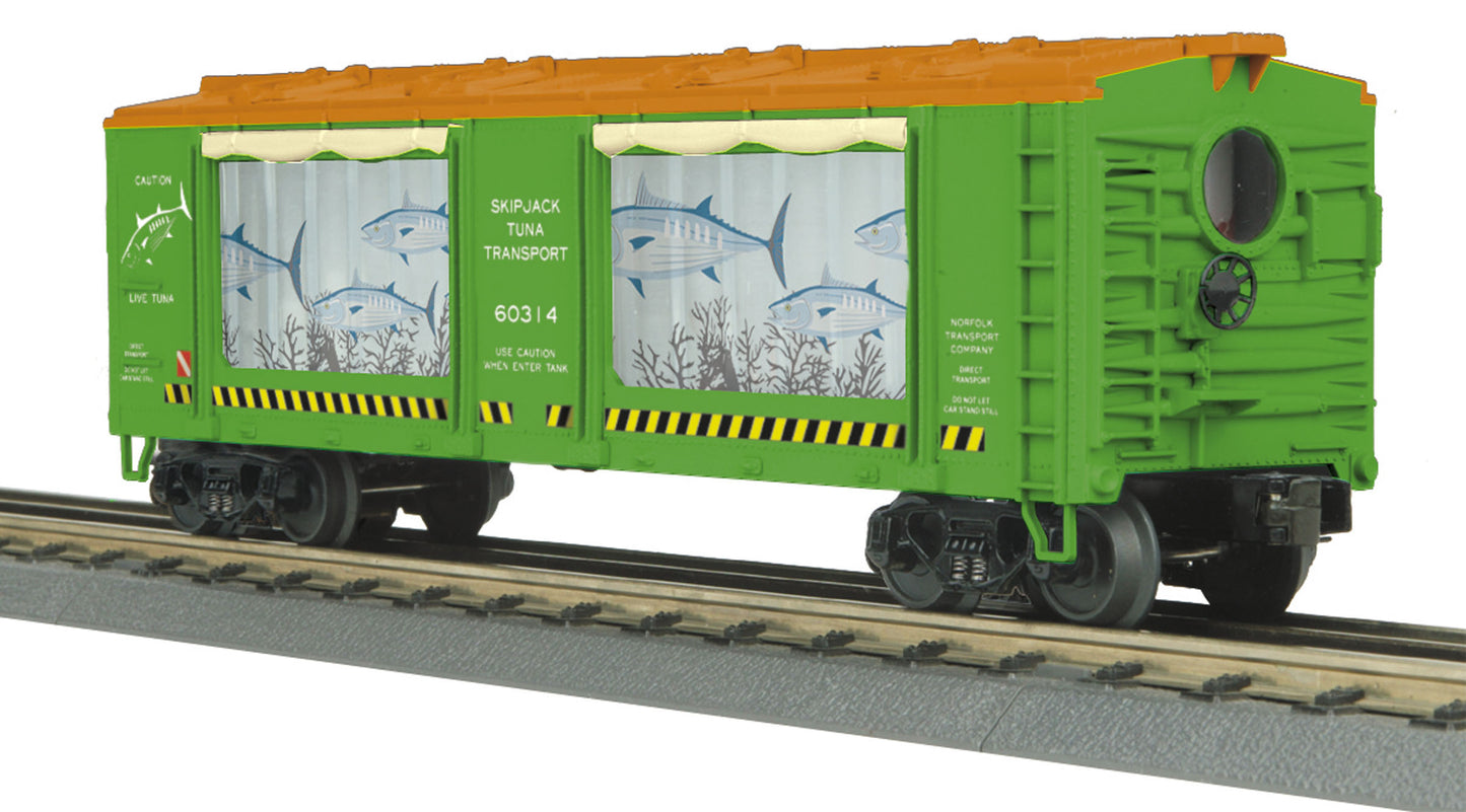 MTH 30-79432 O-27 Operating Aquarium Car, Skipjack Tuna