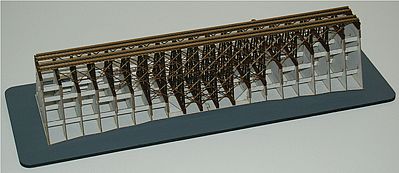 Double-Track Wood Trestle w/Support Structure - Kit (Laser-Cut Wood & Card)