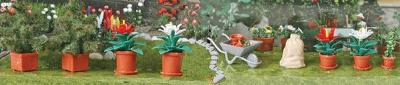 Busch 1235 HO Scale Christmas Flower Set