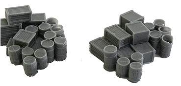 Bar Mills 01001 N Assorted Crates & Barrels Unpainted - 2 Large Groups