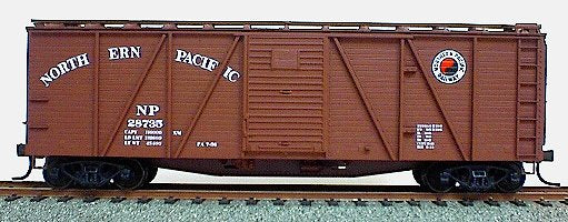 Accurail 7104 HO Scale Northern Pacific 40' 6-Panel Wood Boxcar Kit #28735