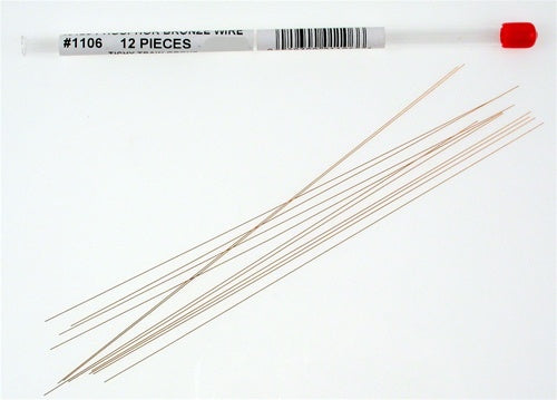 Tichy 1107 8" Straight 0.040" Diameter Phosphor-Bronze Wire (Pack of 12)