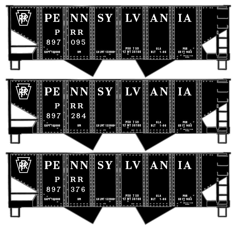 Accurail 25794 HO PRR USRA 55-Ton Twin Hopper (Set of 3)