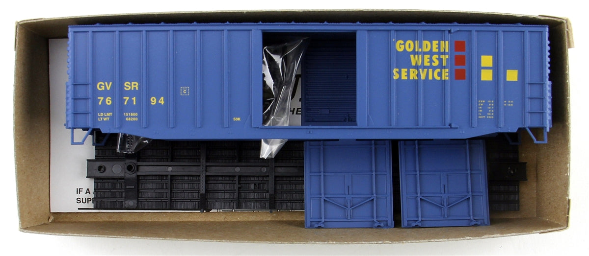 Accurail 56211 HO Scale Golden West 50' Steel X-Post Car Kit Road #: 767194