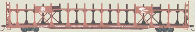 Accurail 9201 HO Santa Fe 89' Bi-Level Open Auto Rack Kit