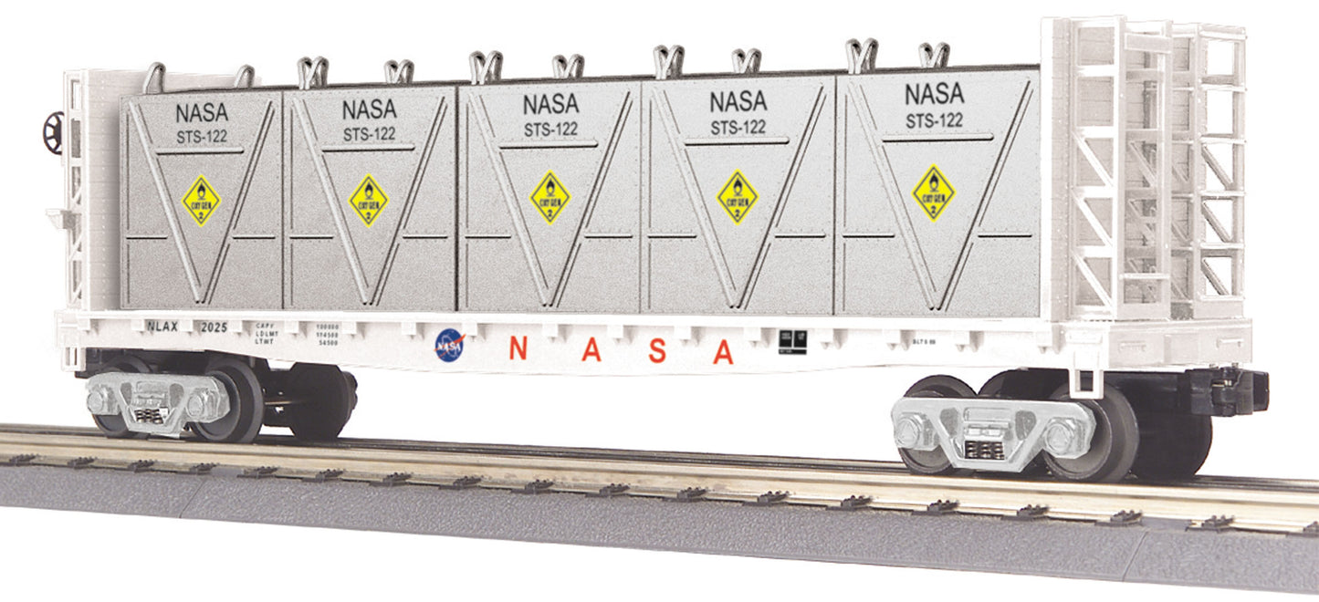 MTH 30-76565 O NASA Bulkhead Flat w/LCL Containers