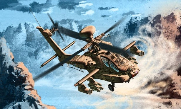 Academy 12514 1:72 AH-64D Apache Block II Early Version Military Helicopter Kit