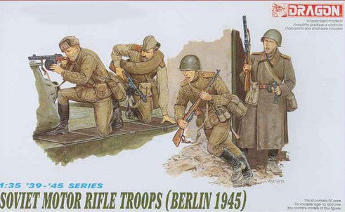 Dragon 6019 1:35 Soviet Motor Rifle Troops Berlin 1945 Set Figure Kit (4)
