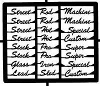 Detail Master/Modeltyme Design 2080 1:24-1:25 Custom Scripts Assorted