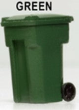 Hi-Tech Details 8008 HO 96-Gallon Green Yard Waste Cans (Pack of 6)