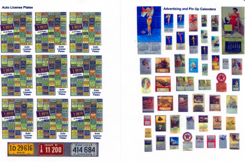 JL Innovative Design 249 HO 1930-1950 Calendars (49) & License Plates (531)