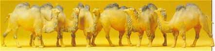 Preiser 20383 HO Animals - Hump Camels Figures (Set of 6)