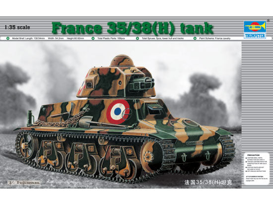 Trumpeter 00351 1:35 French 35/38(H)w/37mm SA18 L/21 Gun Military Tank Kit