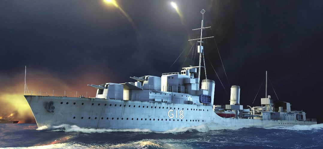 Trumpeter 05332 1:350 1941 HMS Zulu British Tribal Class Destroyer Model Kit