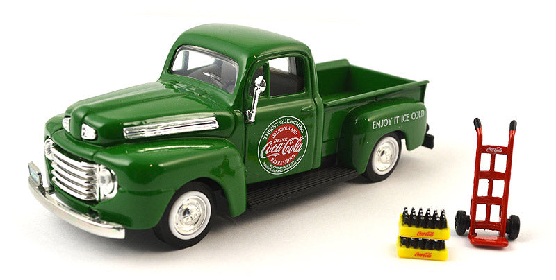 Atlas 820057 O Coca Cola 1948 Ford F1 Pickup Truck w/Hand Cart & Crates