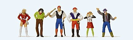 Preiser 24643 HO People at a Carnival Parade #2 Figures (Set of 6)