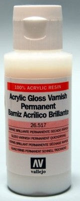Vallejo Paint 26517 Gloss Acrylic Varnish - 60 ml. Bottle