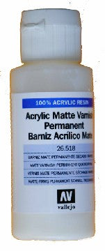 Vallejo Paint 26518 Matte Acrylic Varnish - 60 ml. Bottle