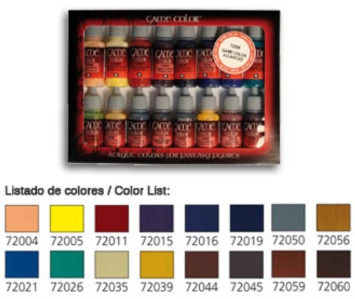 Vallejo Paint 72298 Advanced Game Color Acrylic Paints (Set of 16) – Trainz