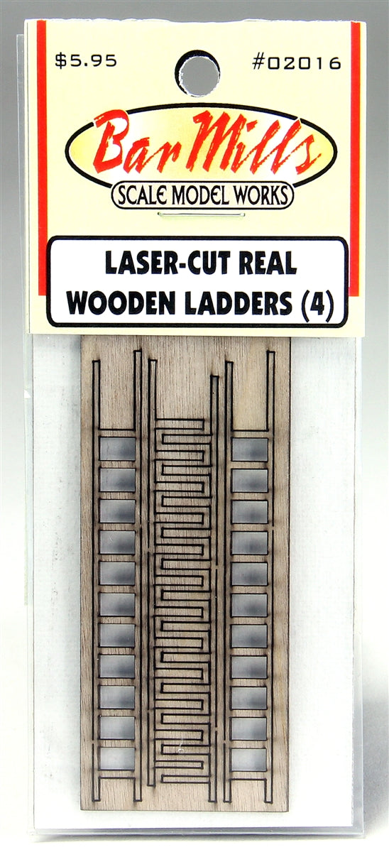 Bar Mills 02016 HO 1-Story Tall Wood Ladders Kit