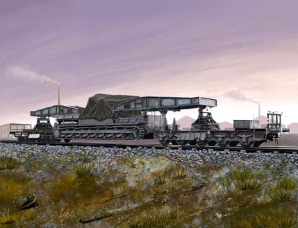 Hobby Boss Models 82906 1:72 German Rail Transporter for Karl-Great Plastic Kit