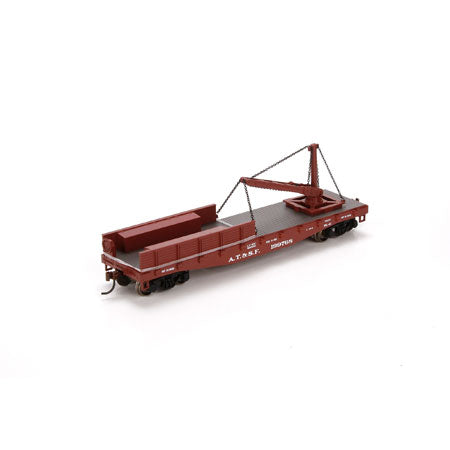 Athearn 92221 HO Scale Santa Fe 40' Derrick Flat Car #199768