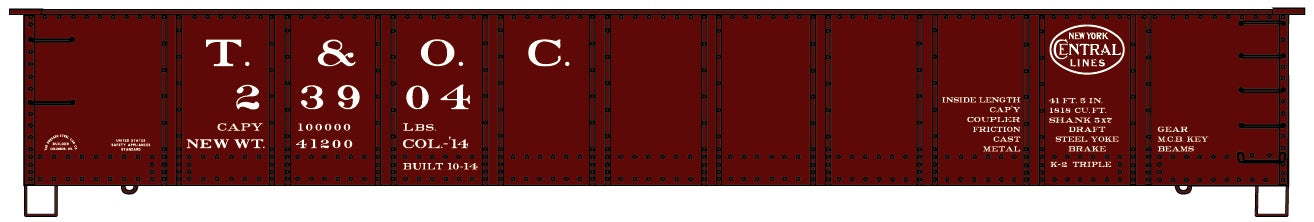 Accurail 3768 HO Toledo & Ohio Central/NYC 41' Steel Gondola