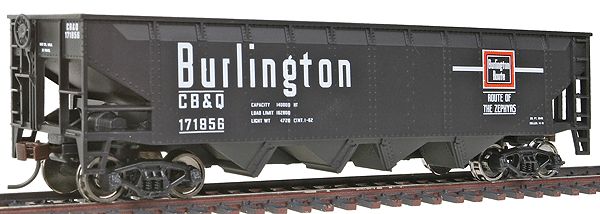 Walthers 931-1652 HO Chicago, Burlington & Quincy Offset Quad Hopper #171856