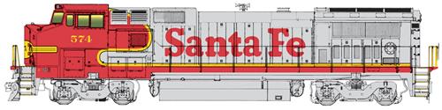 Walthers 910-19554 HO Santa Fe GE Dash 8-40BW - SoundTraxx Sound & DC #574