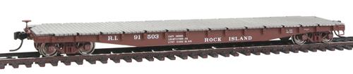 Walthers 920-104111 HO Rock Island 53' AAR Flatcar - Ready to Run #91503