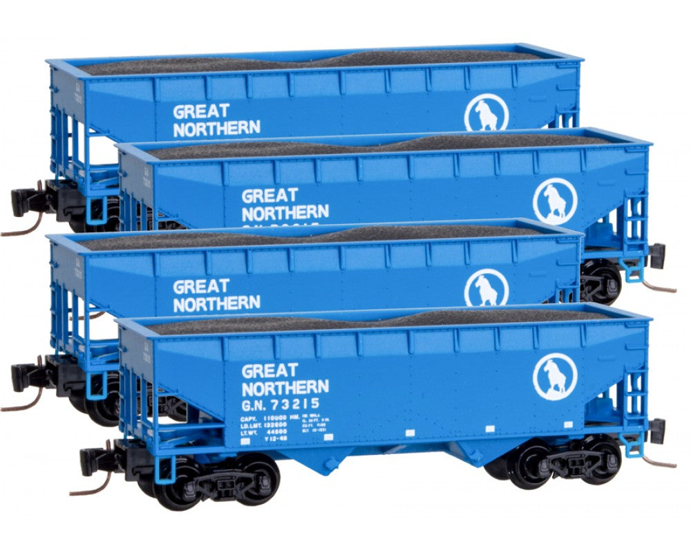 Micro-Trains 99400079 Z Great Northern 33' Offset Side Hopper RTR (Pack of 4)